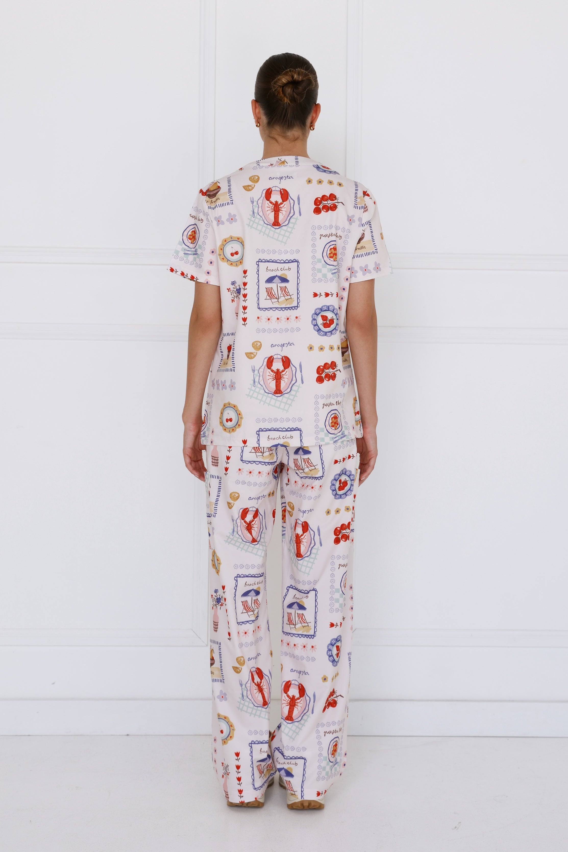 Positano Women’s Performance Scrub Pants - back view showing comfortable waistband and streamlined cut