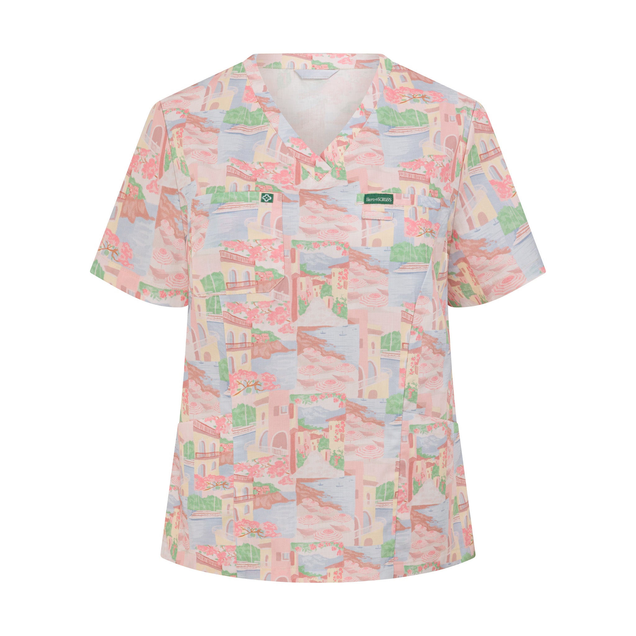 Stay cool and comfortable in the Riviera Cotton Scrub Top. Crafted from 100% breathable cotton - perfect for Aussie summer shifts and timeless coastal style.