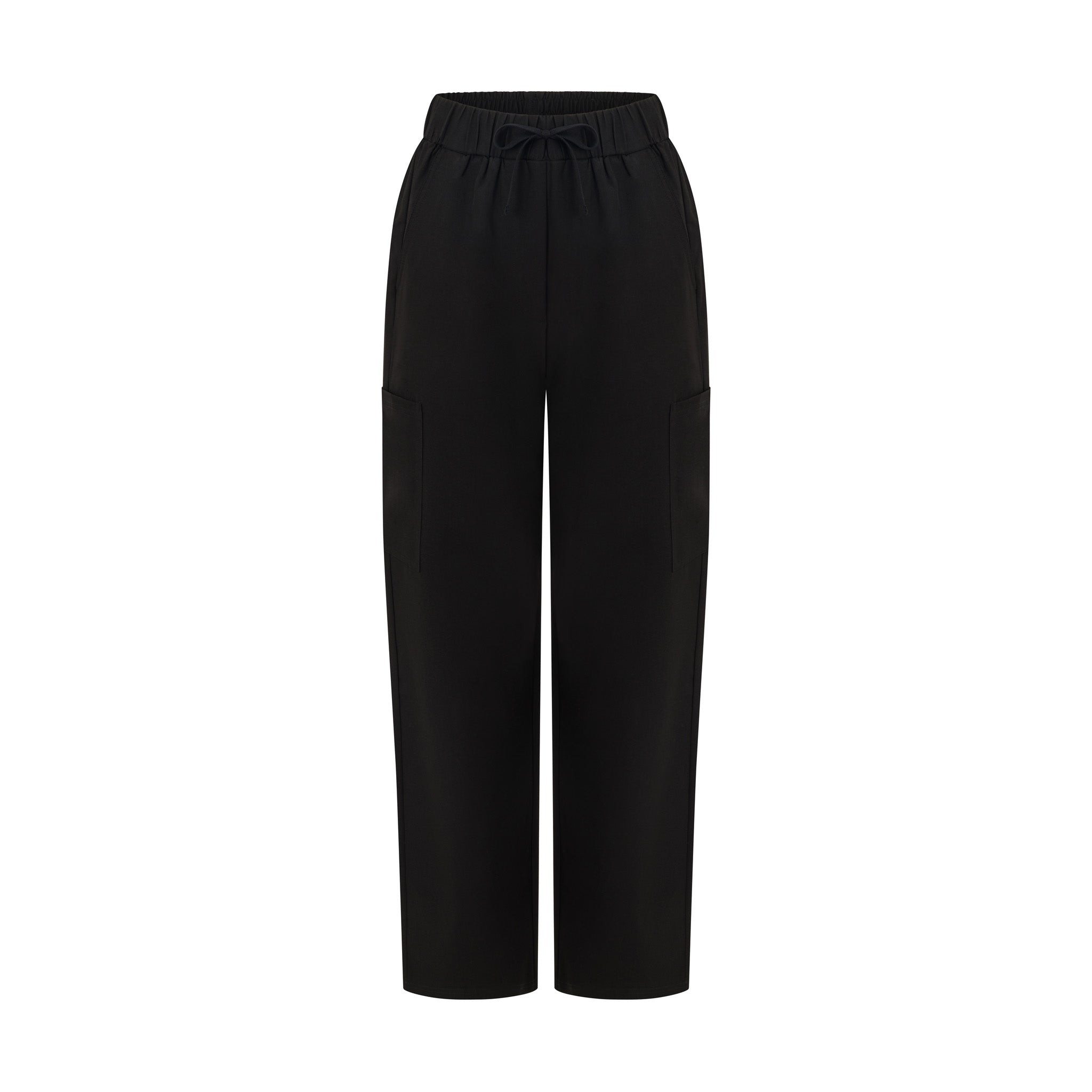 Front view of Hero Scrubs Black women’s scrub pants