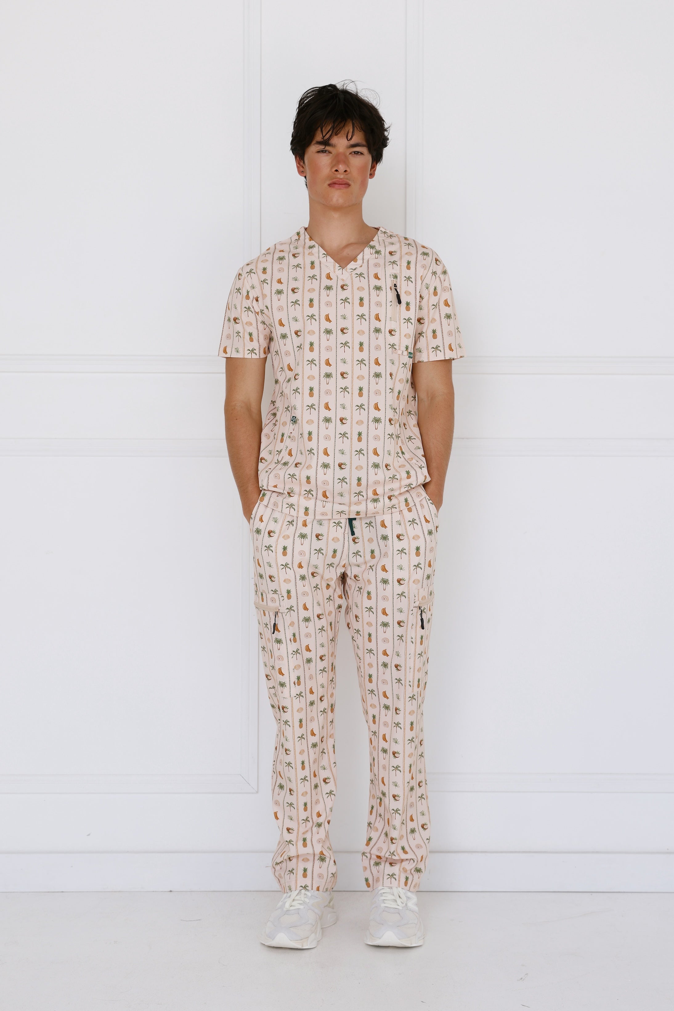 Cabo Men’s Performance Scrub Top highlighting stretch fabric and clean lines