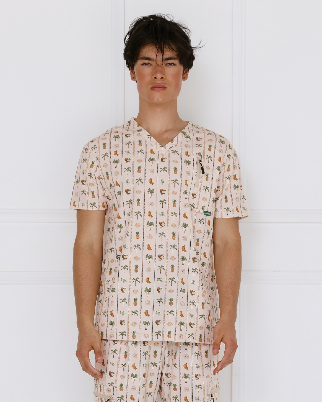 Cabo Men’s Performance Scrub Top – front view showing modern fit and lightweight stretch fabric