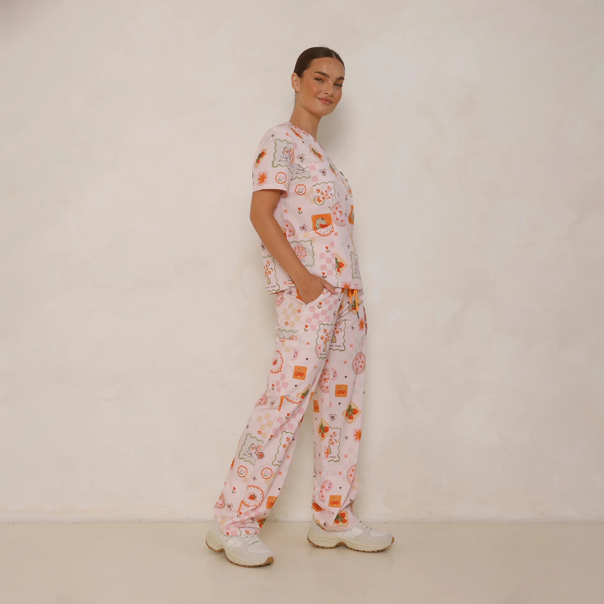Printed Scrub Set - Tuscany