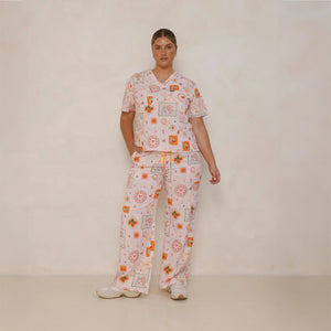 Printed Scrub Set - Tuscany