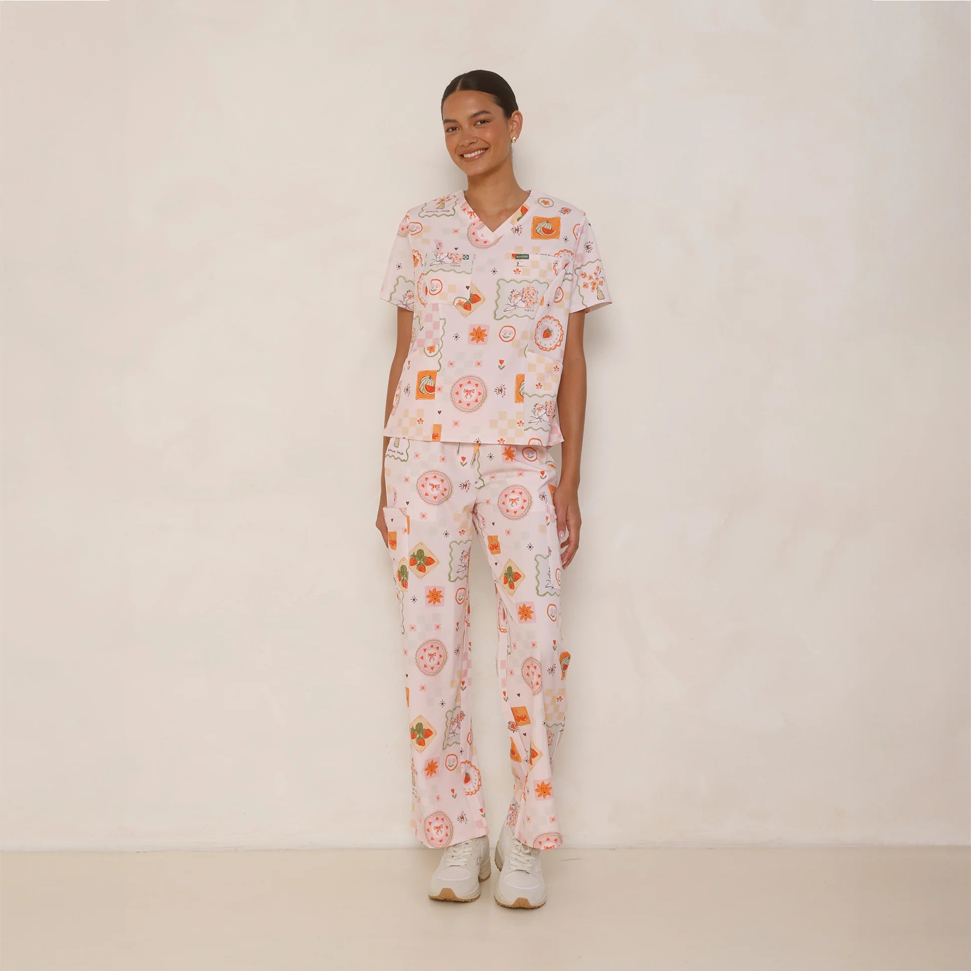 Printed Scrub Set - Tuscany