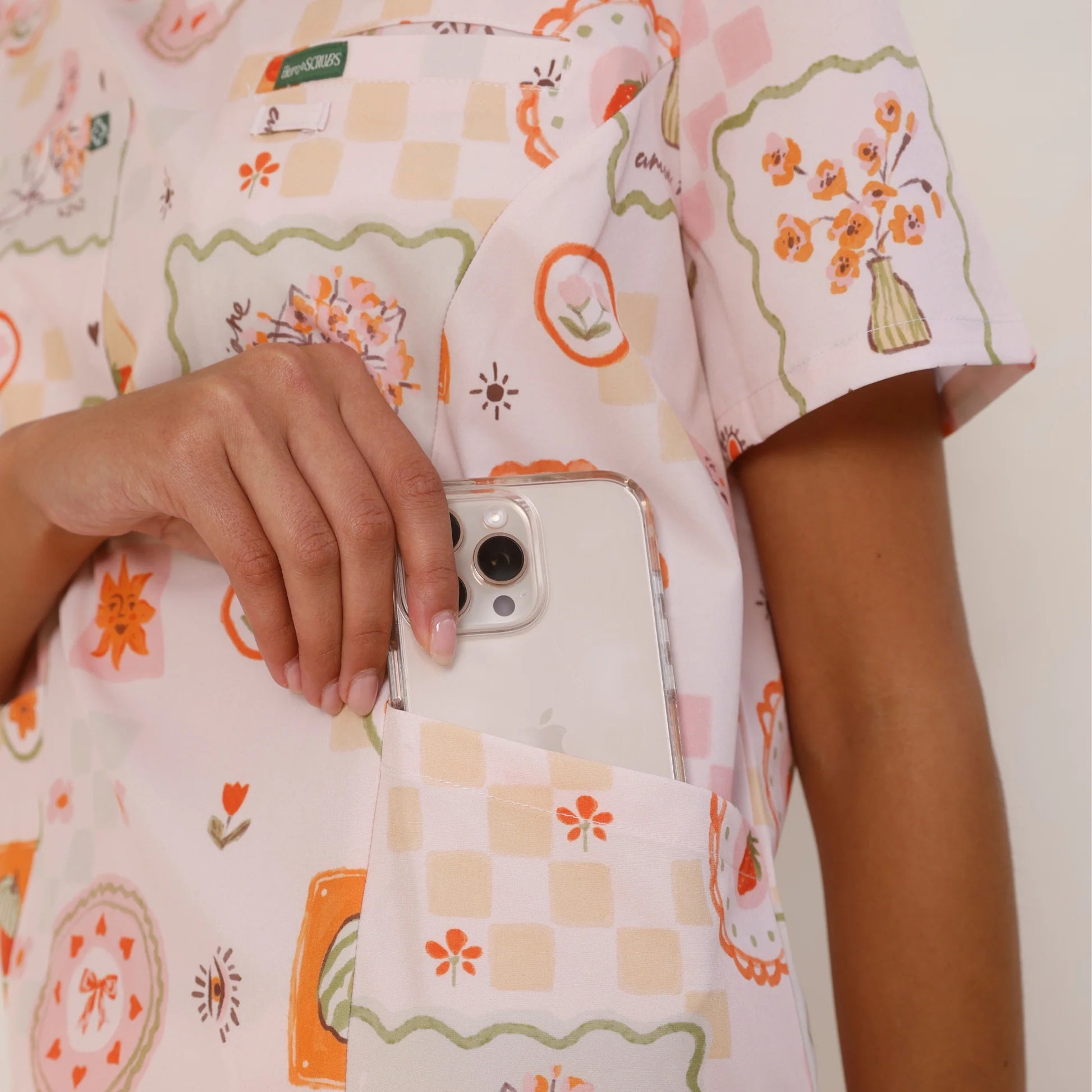 Printed Scrub Set - Tuscany