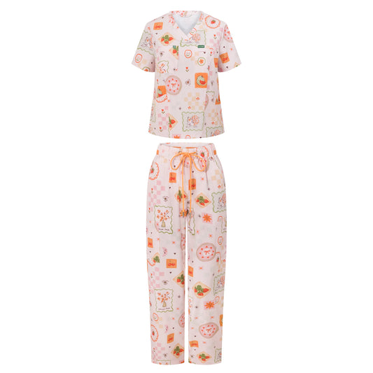 Printed Scrub Set - Tuscany