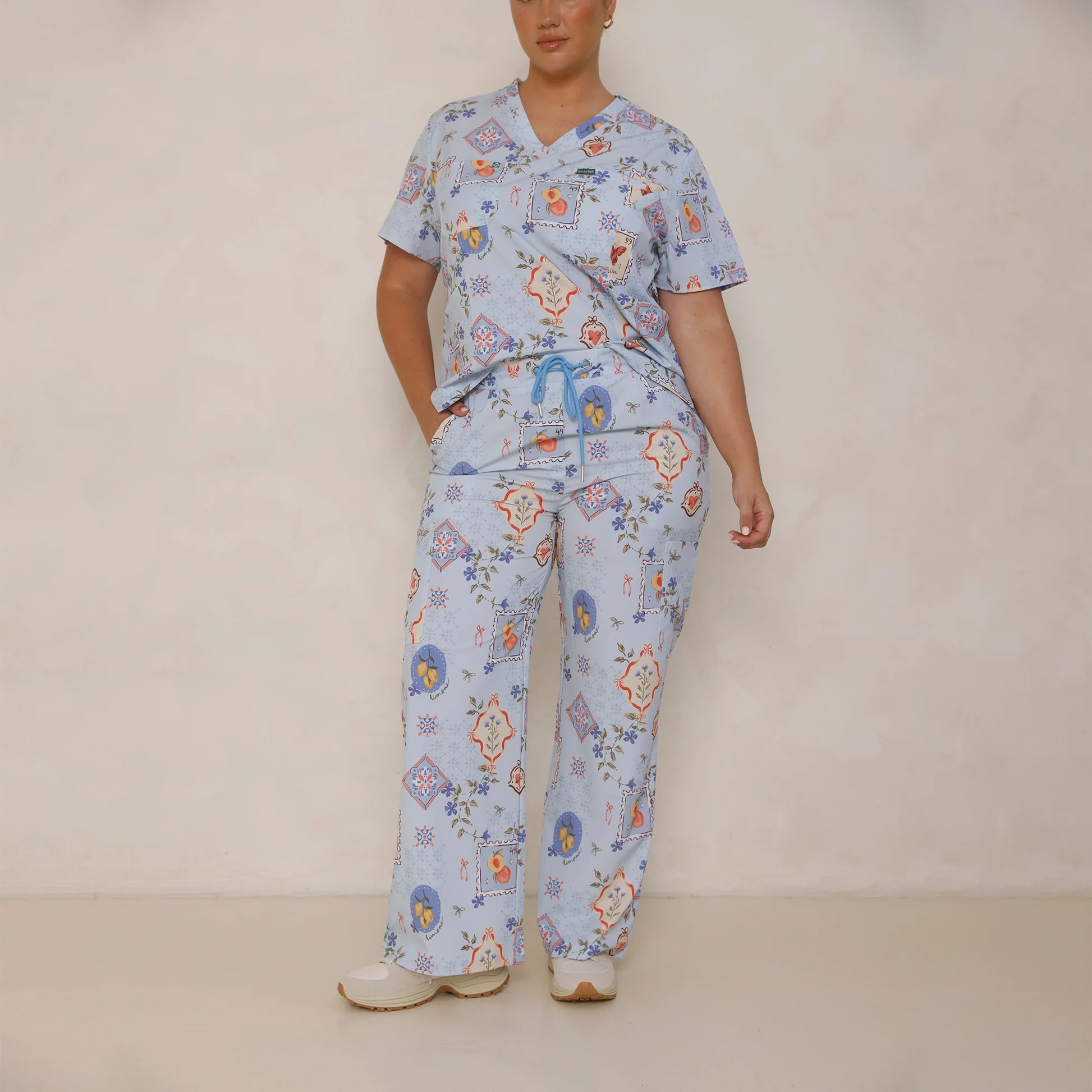 Printed Scrub Set - Sicily