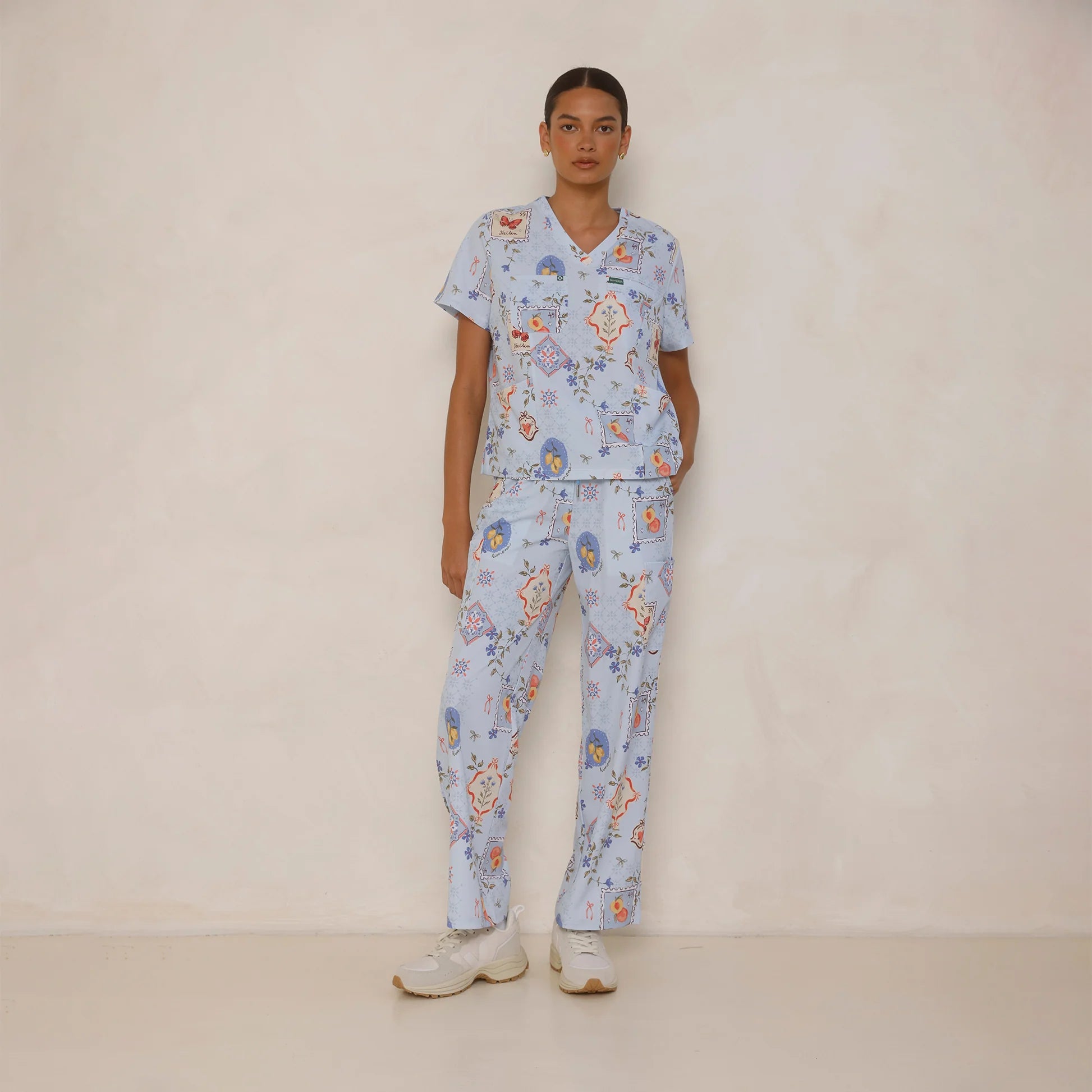 Printed Scrub Set - Sicily
