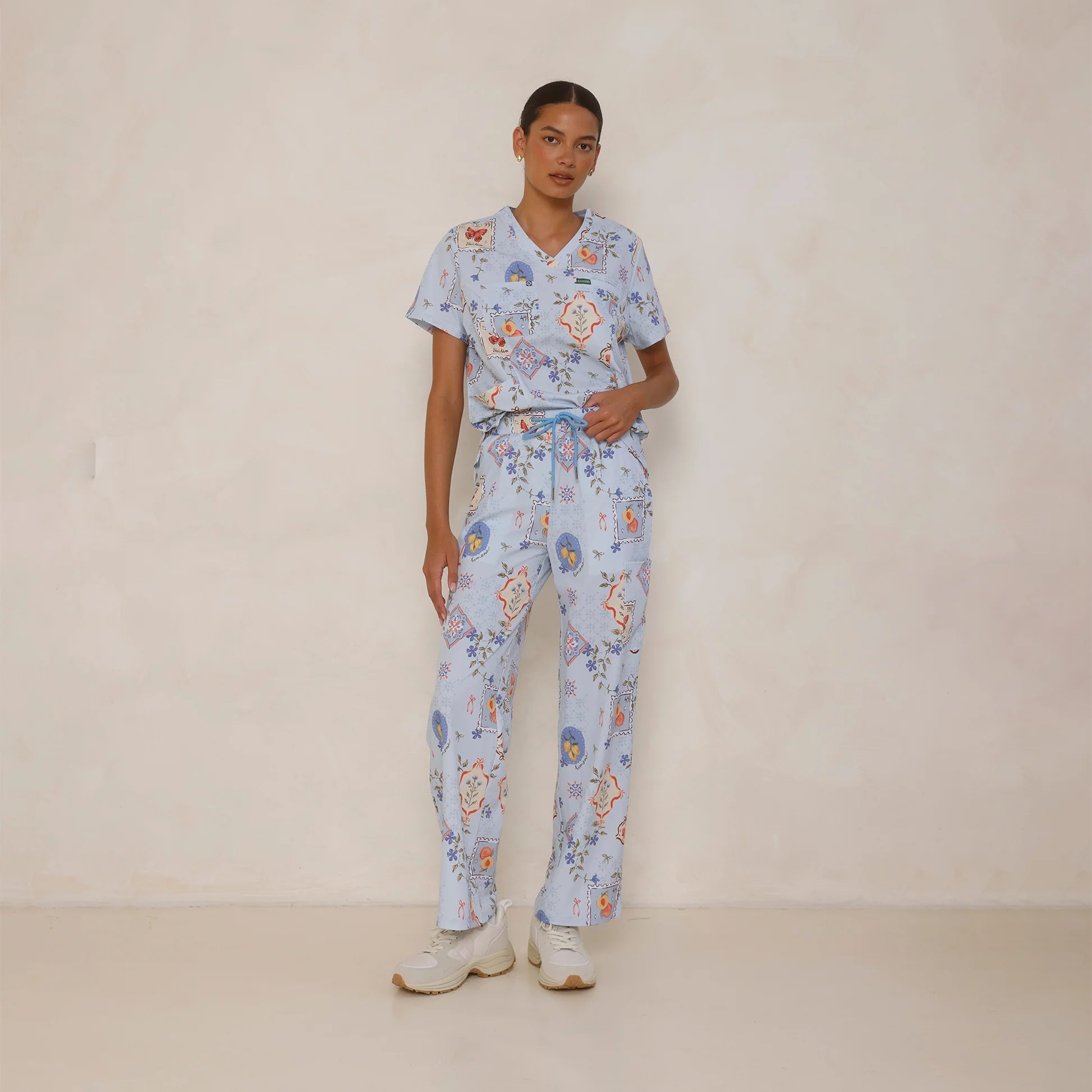 Printed Scrub Set - Sicily
