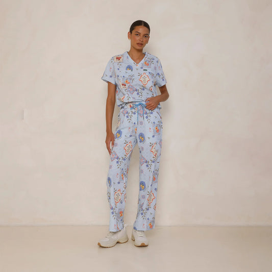Printed Scrub Set - Sicily