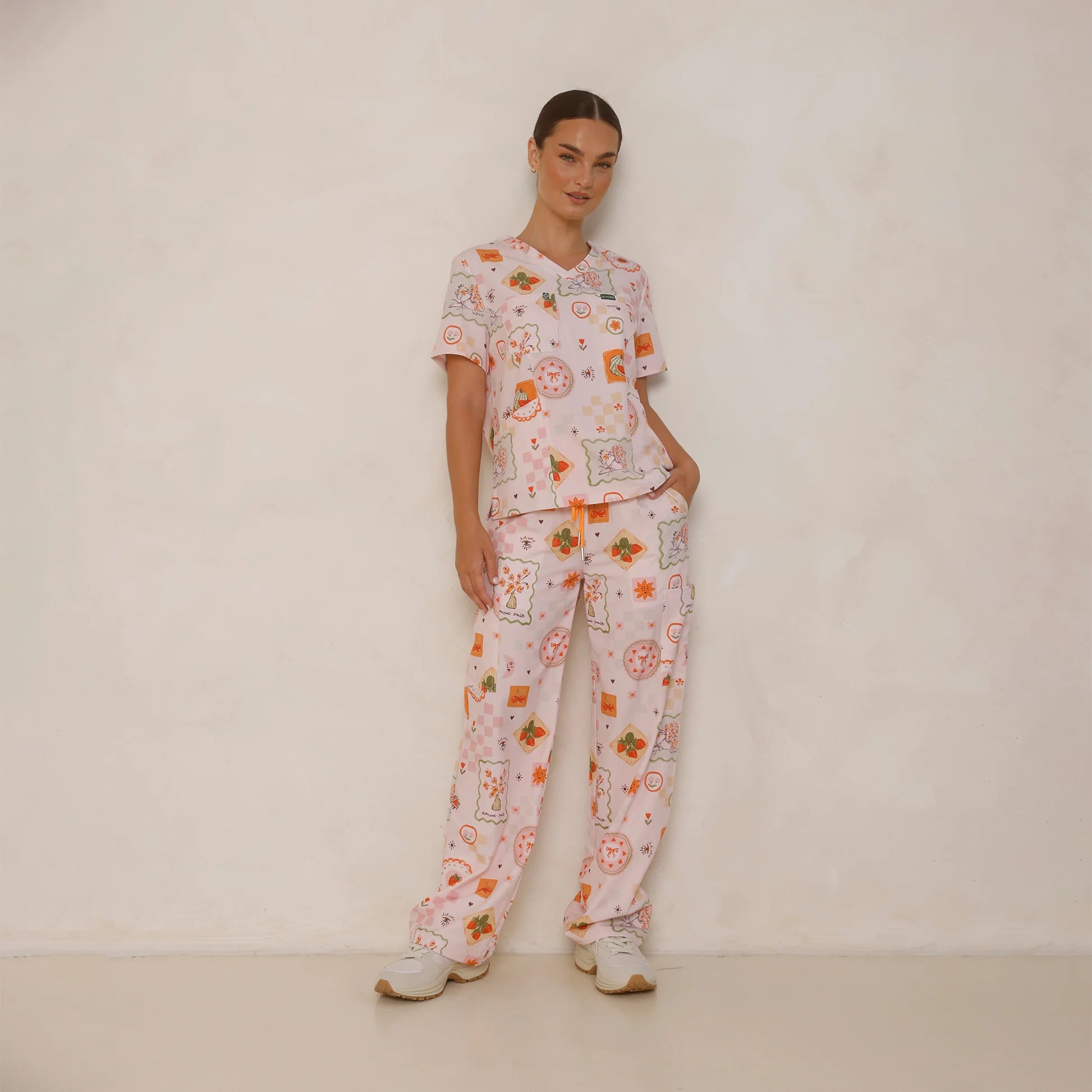 Printed Scrub Set - Tuscany