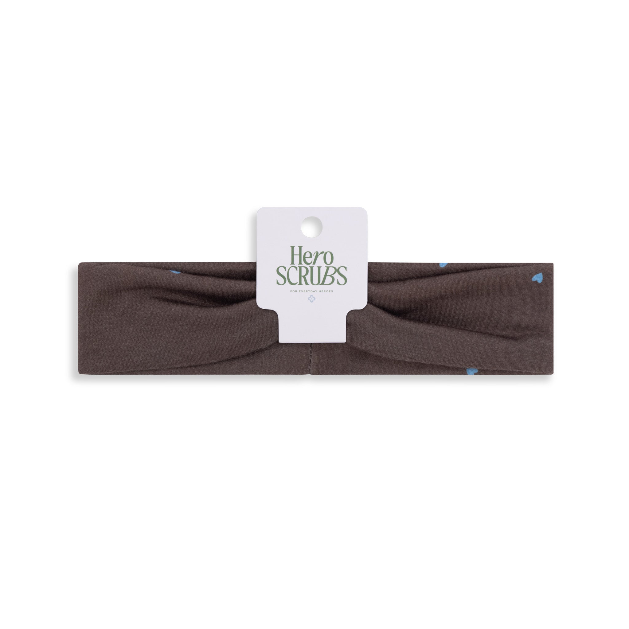 Brown Cocoa Hearts Hero Scrubs headband