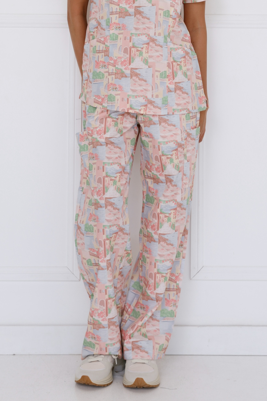 Riviera Women’s 100% Cotton Scrub Pants - front view showing breathable cotton fabric and relaxed fit