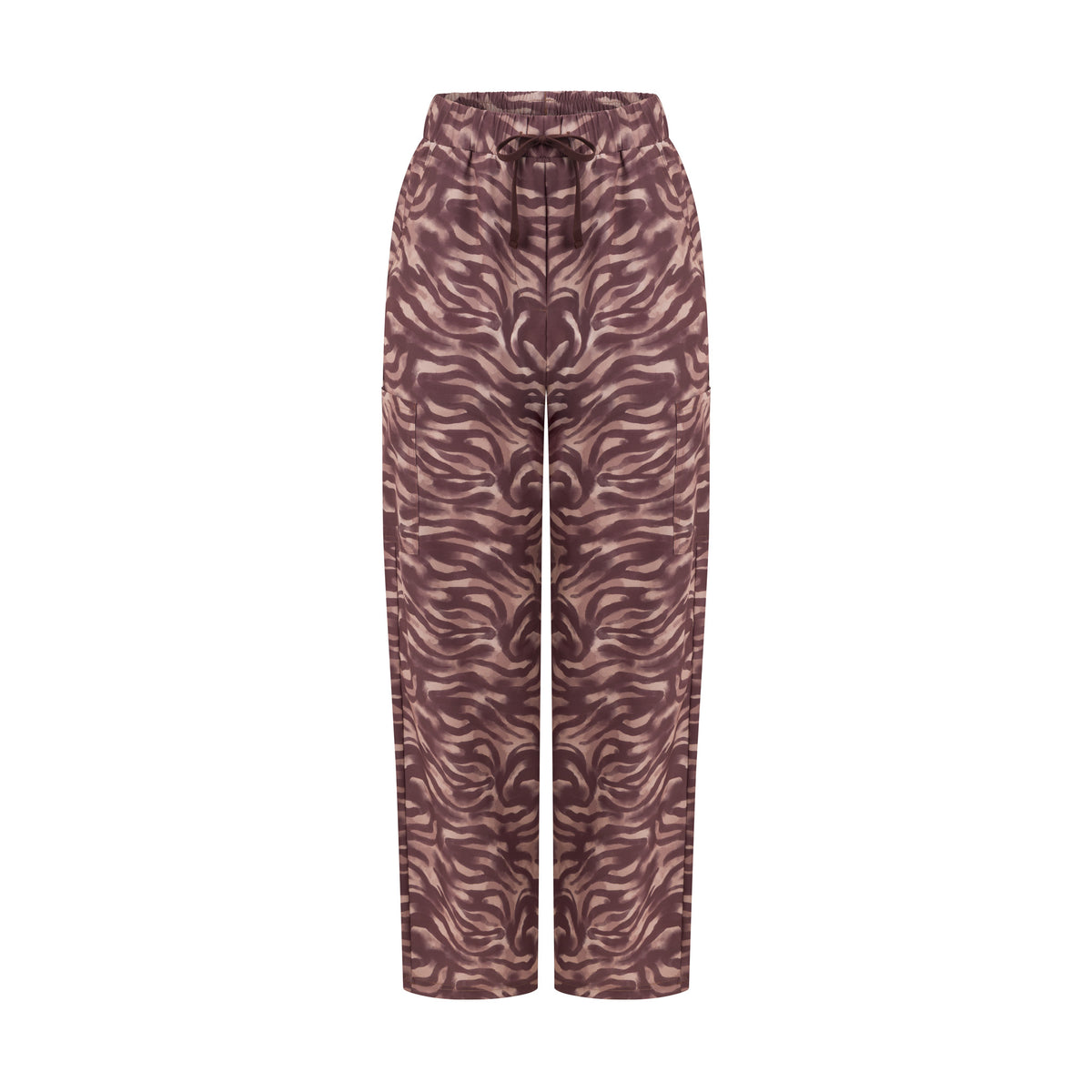 Front view of Hero Scrubs Zebra women’s scrub pants